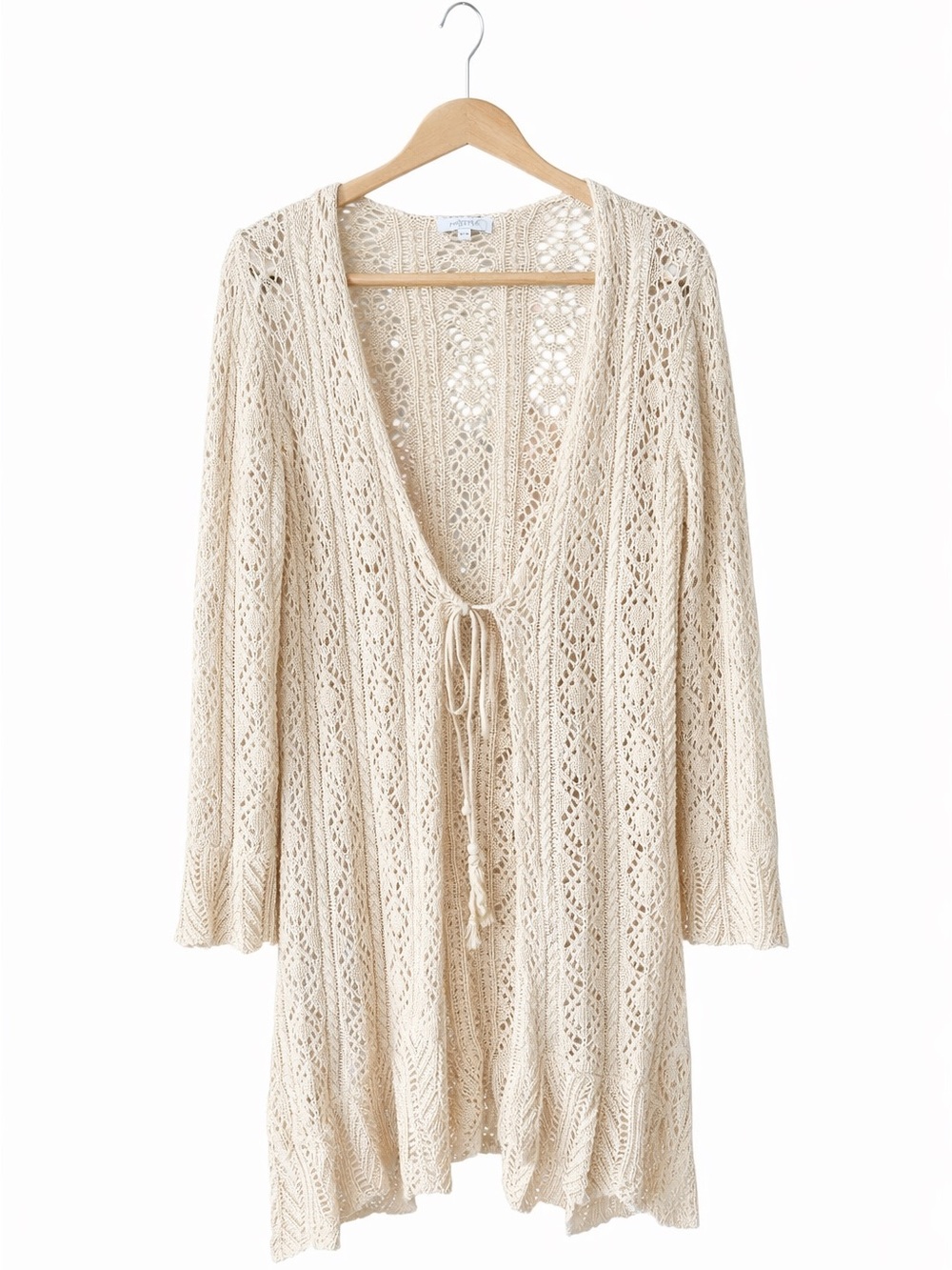 5/$25 My Style 100% Cotton Boho Thick Knit Crochet Cardigan Size XL